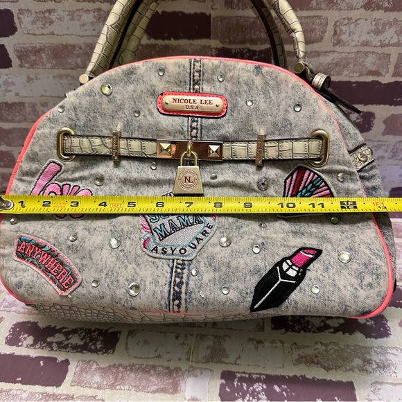 Nicole Lee Denim Satchel with Durable Design - Picture 11 of 14